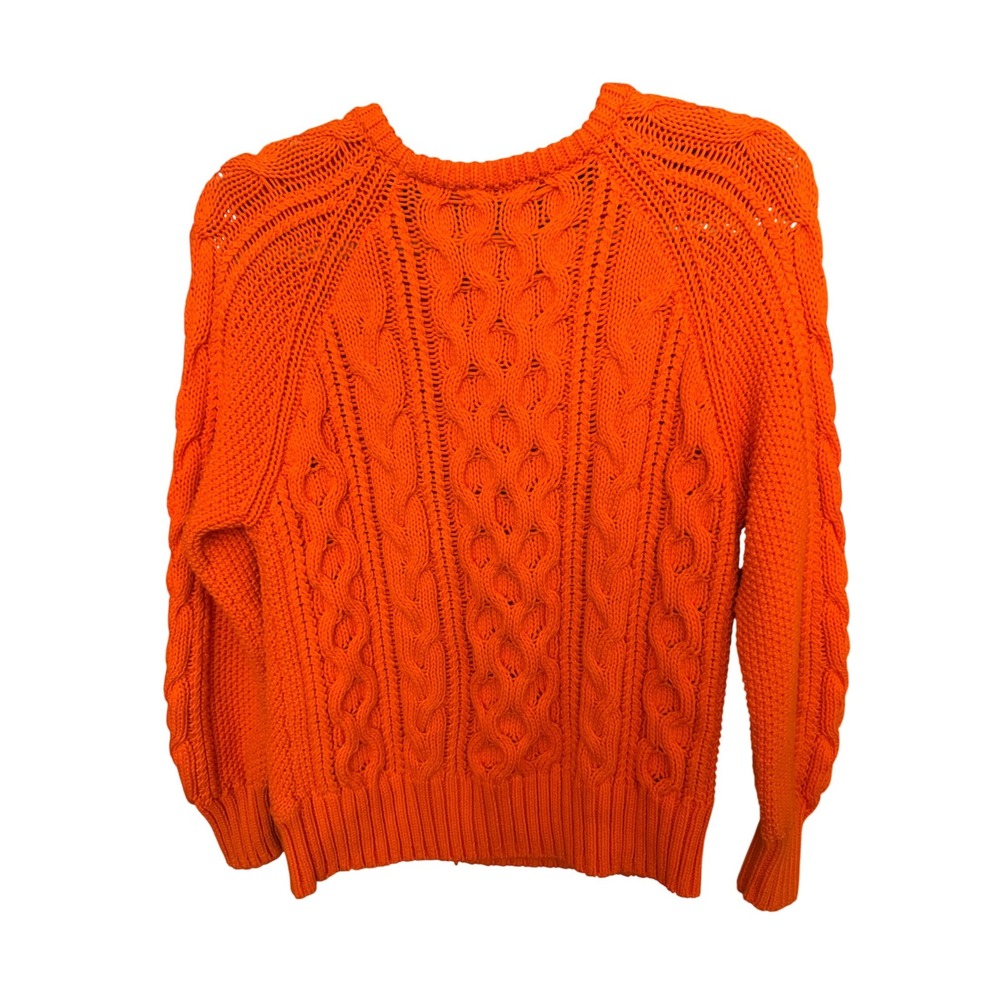 J.Crew Diagonal cable-knit crewneck Womens's Size S Sweater Cottage-core - Picture 3 of 7